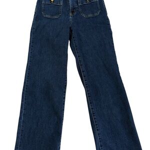 J. Crew Dark Blue Flare Ankle Jeans